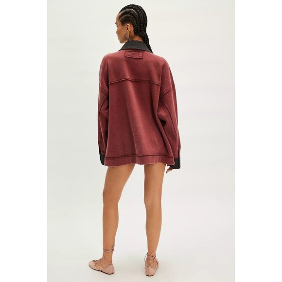 Free People We The Free Cabin Chore Jacket Top Buttondown Oversized XL 284351 - Picture 4 of 9